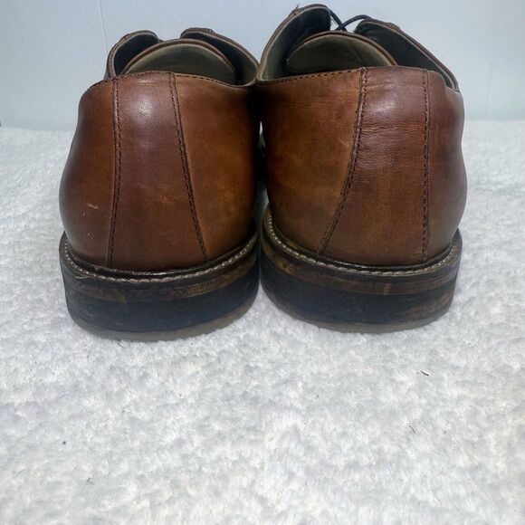 Aston Grey Shoes Mens 13 Grenasien Dress Plain Toe Oxford Brown Leather Lace Up - Picture 4 of 8